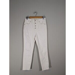 Madewell Womens White 10" High Rise Skinny Crop Jeans Sz 28P Coastal Minimalist